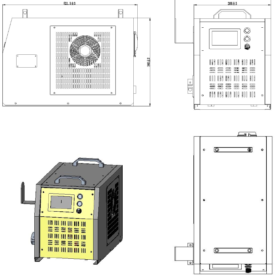 20KW IP 67 High Protection External Charger For Forklift 150V120A