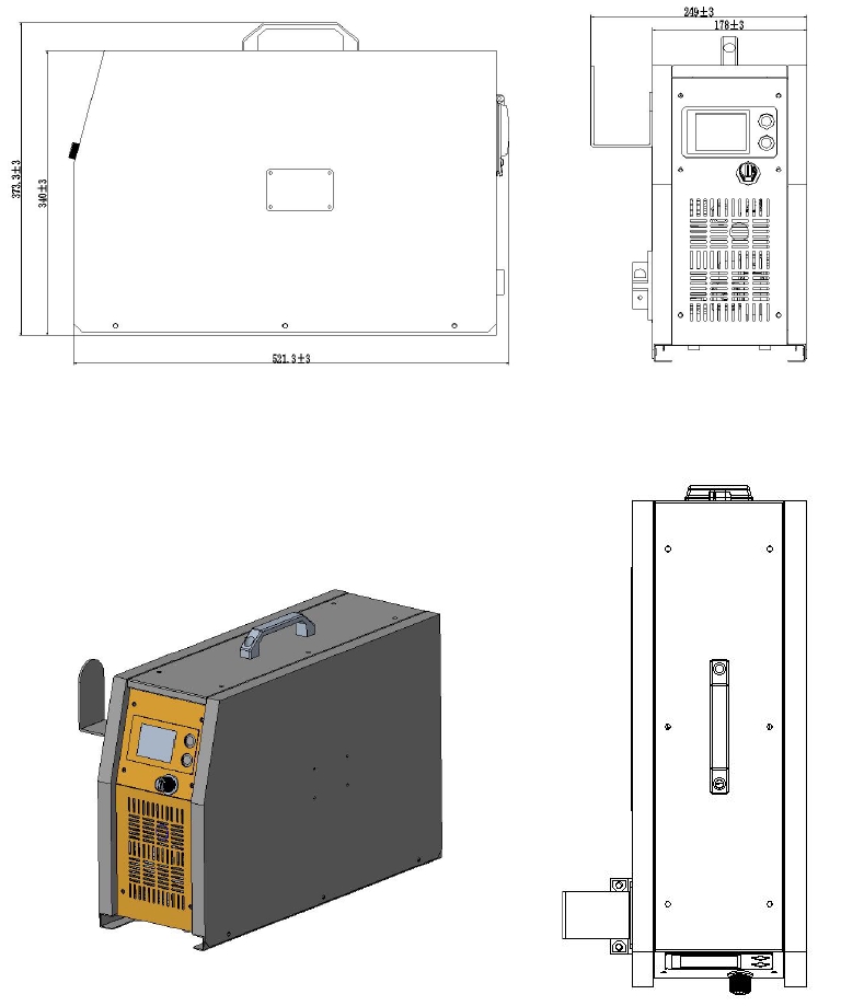 10KW IP 67 High Protection External Charger For Forklift 48V150A